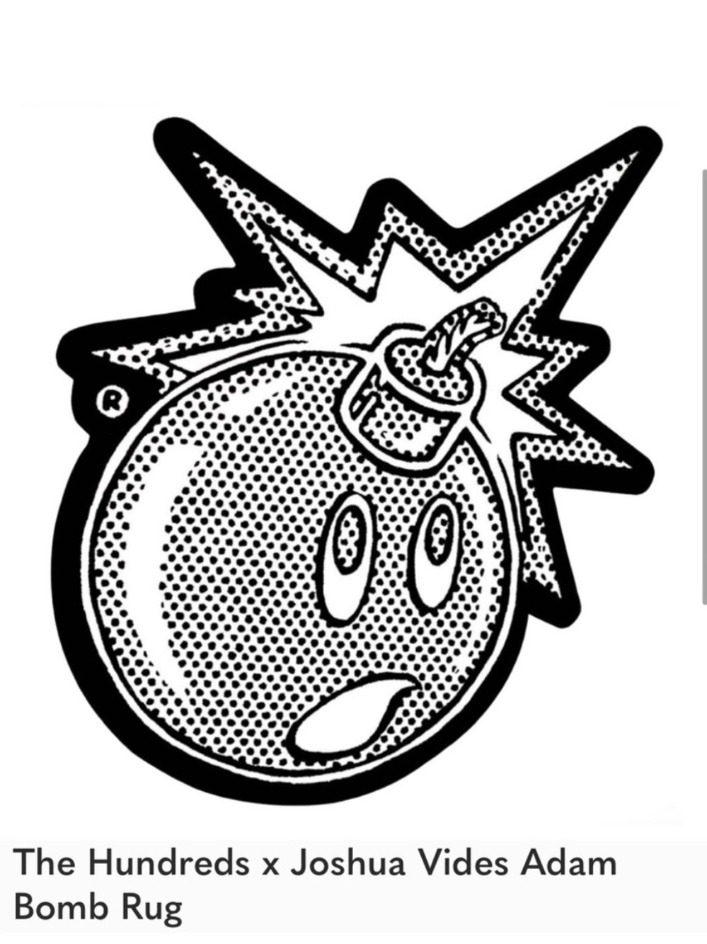 The Hundreds Bomb Area Rug -Black & White - Picture 4 of 5